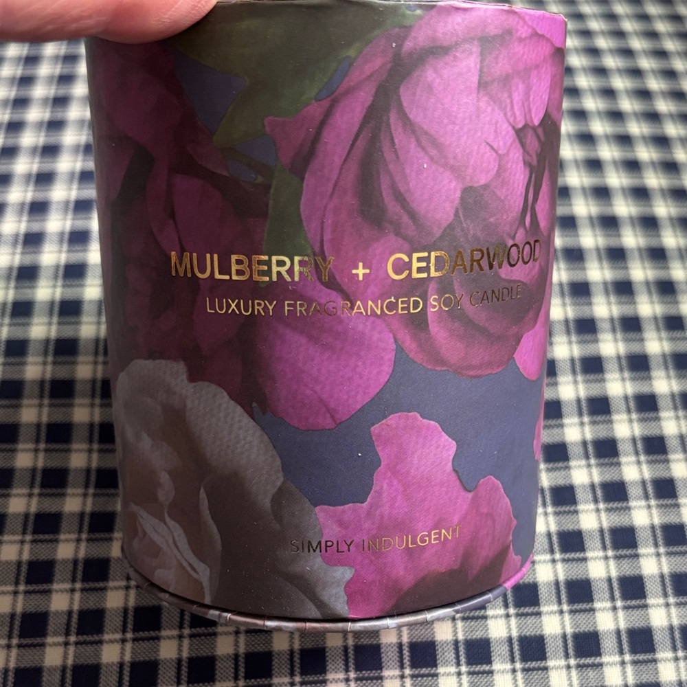 Mulberry + Cedarwood Luxury Fragranced Soy Candle